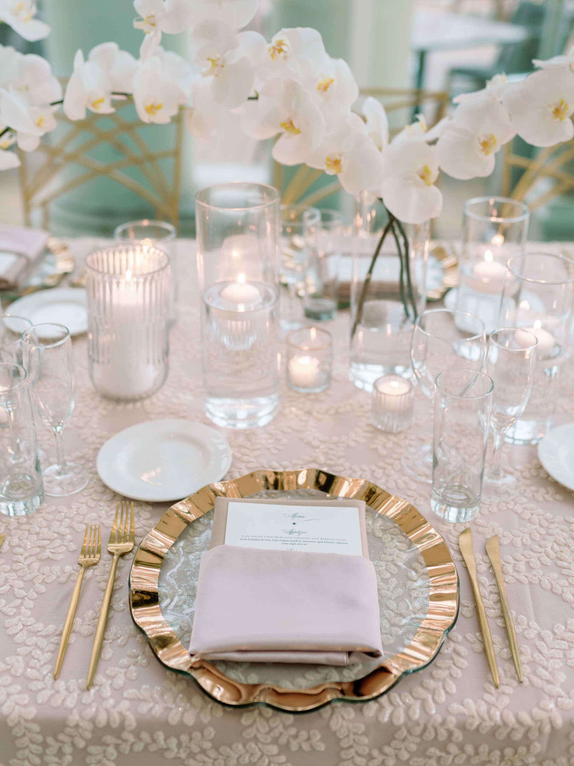 Photo of DC wedding and event designer K Bella Events Tablescape